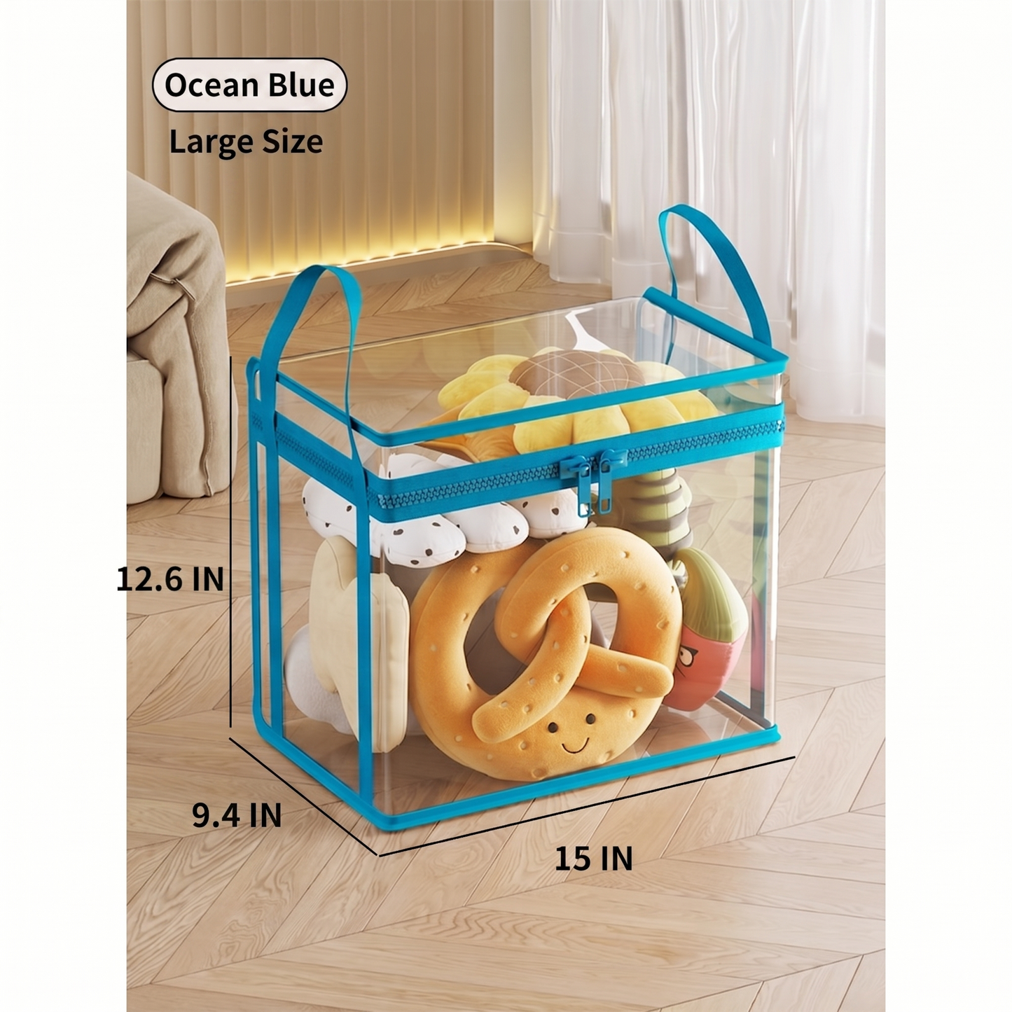 Premium Clear Thickened Storage Box with Hinged Lid | GRABITHK